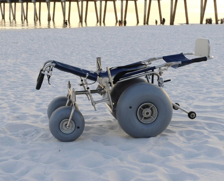 DEBUG® BEACH Wheelchair Adjustable Back & Legs
